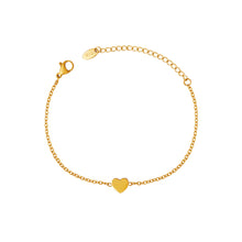 316L Stainless Steel 18K Gold Plated Minimalist Heart Delicate Chain Bracelet - Image 4