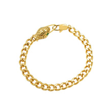 316L Stainless Steel Snake Head Couple's Bracelet, 18K gold PVD waterproof wholesale jewelry