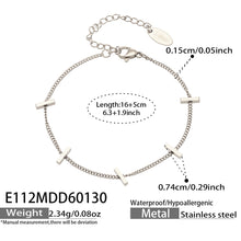 316L Stainless Steel 18K Gold Plated Modern Segmented Bar Bracelet - Image 7