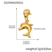 316L Stainless Steel 18K Gold Plated Ocean Charm Bracelet & Pendant Set - Image 12