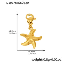 316L Stainless Steel 18K Gold Plated Ocean Charm Bracelet & Pendant Set - Image 9