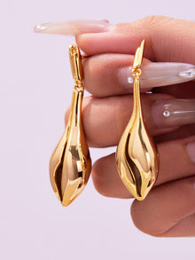 316L Stainless Steel 18K Gold Plated Ocean-Inspired Conch Pendant Earrings - Image 4
