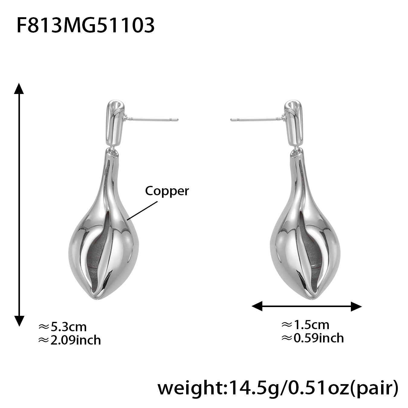 316L Stainless Steel 18K Gold Plated Ocean-Inspired Conch Pendant Earrings - Image 5