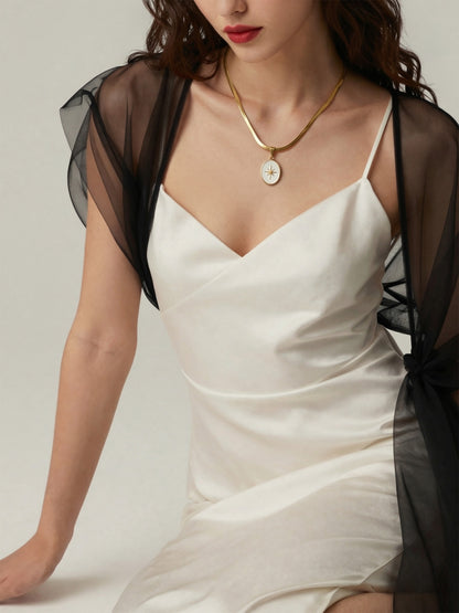 316L Stainless Steel 18K Gold Plated Octagram Enamel Flat Snake Chain Necklace - Image 9