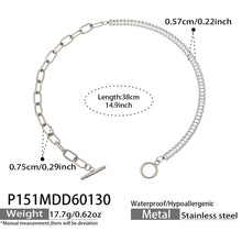 316L Stainless Steel 18K Gold Plated OT Buckle Zircon Chain Bracelet Necklace - Image 11