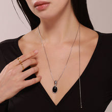 316L Stainless Steel 18K Gold Plated Oval Tiger's Eye Statement Sweater Chain - Image 10