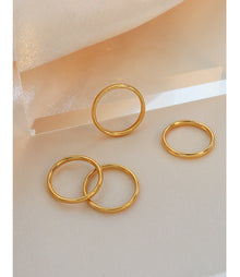 316L stainless steel 18K Gold Plated Polished Band Ring product card view for wholesale ring buyers