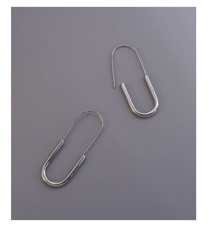 316L Stainless Steel 18K Gold Plated Safety Pin Hoop Earrings - Image 3