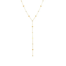 316L Stainless Steel 18K Gold Plated Small Heart Zircon Y-Lariat Layering Necklace - Image 5