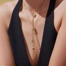 316L Stainless Steel 18K Gold Plated Sparkling Zircon Octopus Lariat Necklace - Image 4