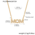 Gold / MOM Zircon Necklace
