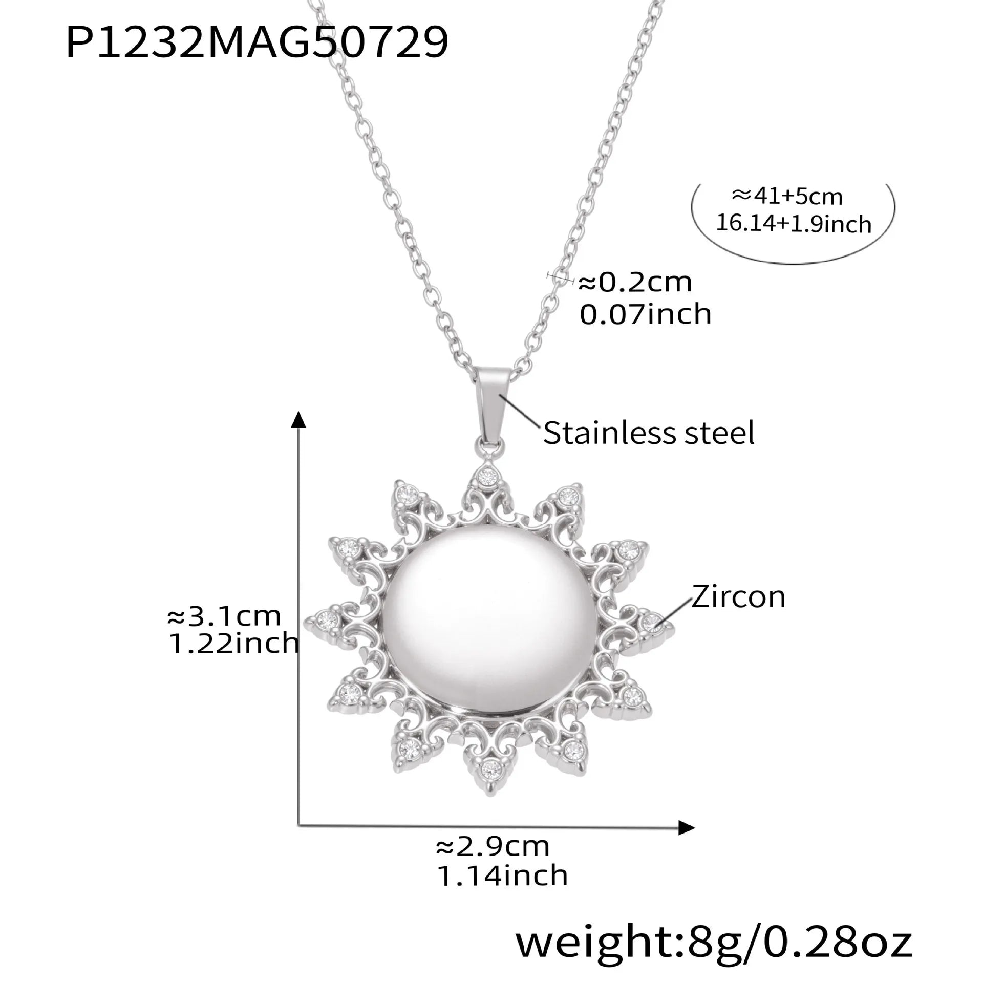 316L Stainless Steel 18K Gold Plated Sparkling Zircon MOM Letter & Sunflower Pendant Necklace - Image 9