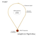 Gold / Red Turquoise Stone, 50cm