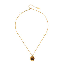 316L Stainless Steel 18K Gold Plated Tiger Eye Rope Chain Necklace - Image 6
