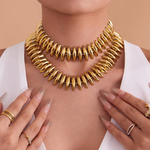 316L Stainless Steel 18K Gold Plated Torpedo Design Handmade Bracelet & Necklace Set - Image 6