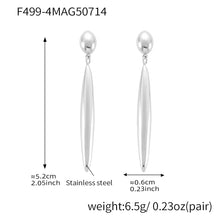 316L Stainless Steel 18K Gold Plated Two-Tone Long Waterdrop Earrings - Image 9