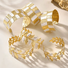 316L Stainless Steel 18K Gold Plated Two-Tone Open Cuff Bracelet - Image 3