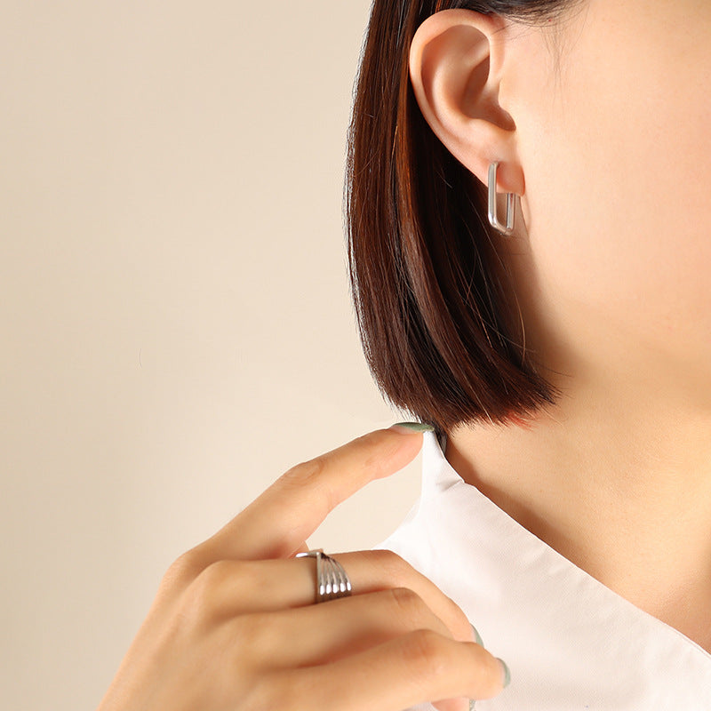 316L Stainless Steel 18K Gold Plated Versatile Geometric & Heart Drop Earrings - Image 13