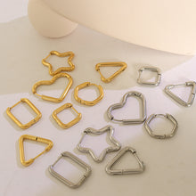 316L Stainless Steel 18K Gold Plated Versatile Geometric & Heart Drop Earrings - Image 16