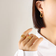 316L Stainless Steel 18K Gold Plated Versatile Geometric & Heart Drop Earrings - Image 5