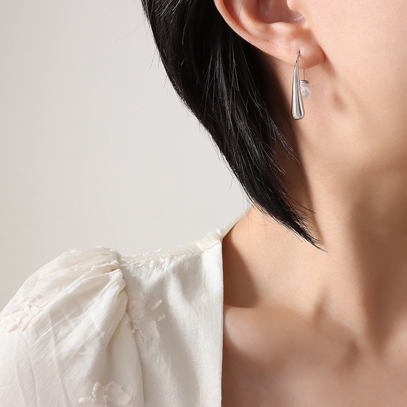 316L Stainless Steel 18K Gold Plated Vintage French Style Unique Drop Earrings - Image 4