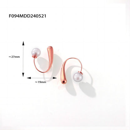 316L Stainless Steel 18K Gold Plated Vintage French Style Unique Drop Earrings - Image 7