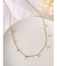 316L Stainless Steel 18K Gold Plated Vintage Freshwater Pearl Necklace - Image 6