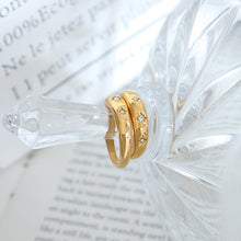 316L Stainless Steel 18K Gold Plated Zircon Minimalist Ring - Image 3