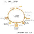 Padlock Charm Bracelet / Gold