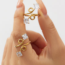 316L Stainless Steel 18K Gold Plated Zirconia Inlaid Exquisite Ring -  Sensitive Skin Friendly - Detail 17