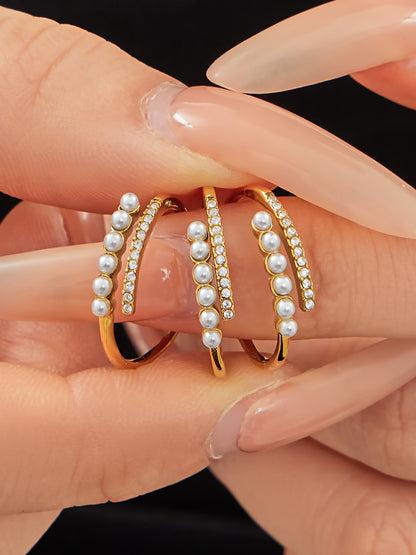 316L Stainless Steel 18K Gold Plated Zirconia Inlaid Exquisite Ring -  Sensitive Skin Friendly - Detail 20