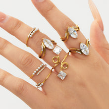 316L Stainless Steel 18K Gold Plated Zirconia Inlaid Exquisite Ring -  Sensitive Skin Friendly - Detail 4