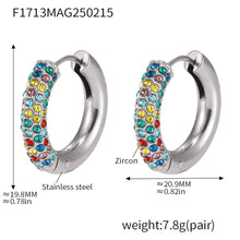 316L Stainless Steel 18K Gold PVD 4mm Zircon Hoop Earrings - Minimalist 4mm Zircon Hoop Earrings Wholesale Stainless Steel Jewelry - Sensitive Skin Friendly - Detail 14