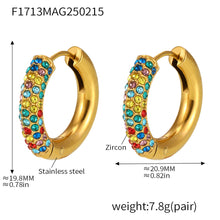 316L Stainless Steel 18K Gold PVD 4mm Zircon Hoop Earrings - Minimalist 4mm Zircon Hoop Earrings Wholesale Stainless Steel Jewelry - Sensitive Skin Friendly - Detail 7