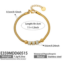 316L Stainless Steel 18K Gold PVD Adjustable Heart Bead Bracelet - Adjustable Gold Heart Bead Bracelet Wholesale Stainless Steel Jewelry - Sensitive Skin Friendly - Detail 5