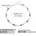 Natural Freshwater Pearl & Faceted Aquamarine Necklace (P282) / 40+5cm