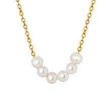 316L Stainless Steel 18K Gold PVD Baroque Freshwater Pearl Necklace - Baroque Freshwater Pearl Necklace Wholesale Stainless Steel Jewelry - Sensitive Skin Friendly - Detail 3