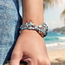 316L Stainless Steel 18K Gold PVD Beach Ocean Palm Tree Shell Open Bangle - Beach Ocean Palm Tree Shell Open Bangle Wholesale Stainless Steel Jewelry - Sensitive Skin Friendly - Detail 16