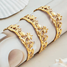 316L Stainless Steel 18K Gold PVD Beach Ocean Palm Tree Shell Open Bangle - Beach Ocean Palm Tree Shell Open Bangle Wholesale Stainless Steel Jewelry - Sensitive Skin Friendly - Detail 9