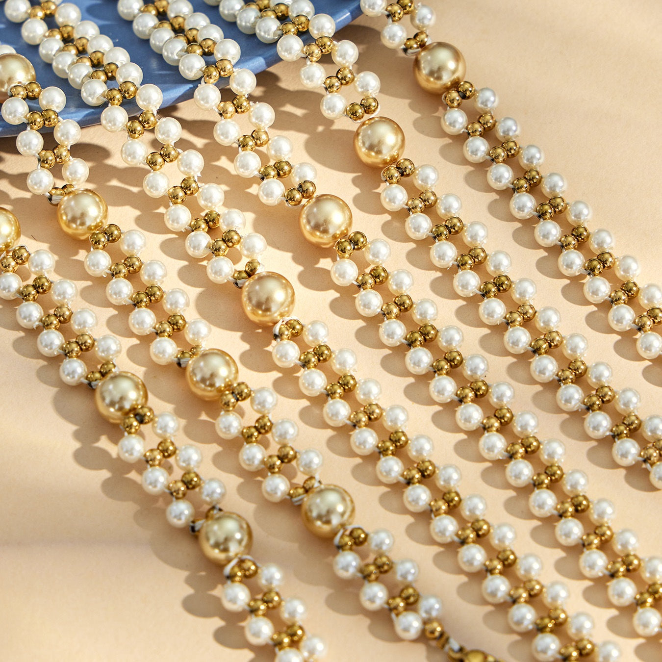 316L Stainless Steel 18K Gold PVD Bead Bracelet - Bead Bracelet, Modern Design Wholesale Stainless Steel Jewelry - Sensitive Skin Friendly - Detail 15