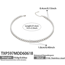 316L Stainless Steel 18K Gold PVD Beaded Necklace - Beaded Necklace Gold Steel Wholesale Stainless Steel Jewelry - Sensitive Skin Friendly - Detail 6