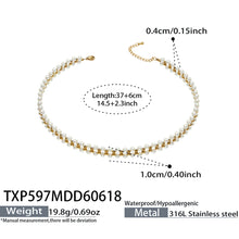 316L Stainless Steel 18K Gold PVD Beaded Necklace - Beaded Necklace Gold Steel Wholesale Stainless Steel Jewelry - Sensitive Skin Friendly - Detail 7