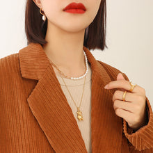 316L Stainless Steel 18K Gold PVD Bear Charm Necklace - Minimalist Bear Charm, French Style, Light Luxury Wholesale Stainless Steel Jewelry - Sensitive Skin Friendly - Detail 3