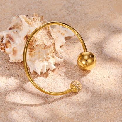 316L Stainless Steel 18K Gold PVD Bear Heart Bracelet - Whimsical Bear Heart Design Wholesale Stainless Steel Jewelry - Sensitive Skin Friendly - Detail 11