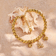 316L Stainless Steel 18K Gold PVD Bear Heart Bracelet - Whimsical Bear Heart Design Wholesale Stainless Steel Jewelry - Sensitive Skin Friendly - Detail 9