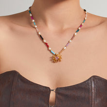 316L Stainless Steel 18K Gold PVD Bohemian Handcrafted Beaded Freshwater Pearl Flower Necklace - Bohemian Handcrafted Beaded Freshwater Pearl Flower Necklace Wholesale Stainless Steel Jewelry - Sensitive Skin Friendly - Detail 11