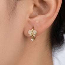 316L Stainless Steel 18K Gold PVD C-Shaped Butterfly Zircon Geometric Earrings - C-Shaped Butterfly Geometric Zircon Gold Earrings Wholesale Stainless Steel Jewelry - Sensitive Skin Friendly - Detail 8