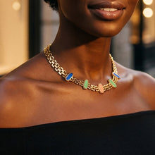 316L Stainless Steel 18K Gold PVD Cat Eye Stone Bracelet & Necklace Collection - Cat Eye Stone Minimalist Luxury Gold Jewelry Modern Layering Elegant Gemstone Wholesale Stainless Steel Jewelry - Sensitive Skin Friendly - Detail 2
