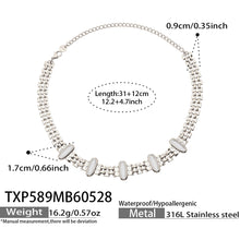 316L Stainless Steel 18K Gold PVD Cat Eye Stone Bracelet & Necklace Collection - Cat Eye Stone Minimalist Luxury Gold Jewelry Modern Layering Elegant Gemstone Wholesale Stainless Steel Jewelry - Sensitive Skin Friendly - Detail 6