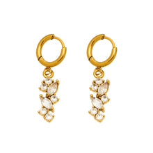 316L Stainless Steel 18K Gold PVD Chic 5A Zircon Drop Earrings - Chic 5A Zircon Drop Minimalist Wholesale Stainless Steel Jewelry - Sensitive Skin Friendly - Detail 5
